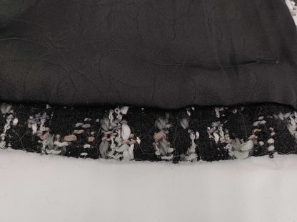 CHANEL 05A Coco Button Camellia Print Tweed Set Long Coat and Skirt P26844 P26845 Gray Other Apparel