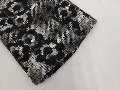 CHANEL 05A Coco Button Camellia Print Tweed Set Long Coat and Skirt P26844 P26845 Gray Other Apparel