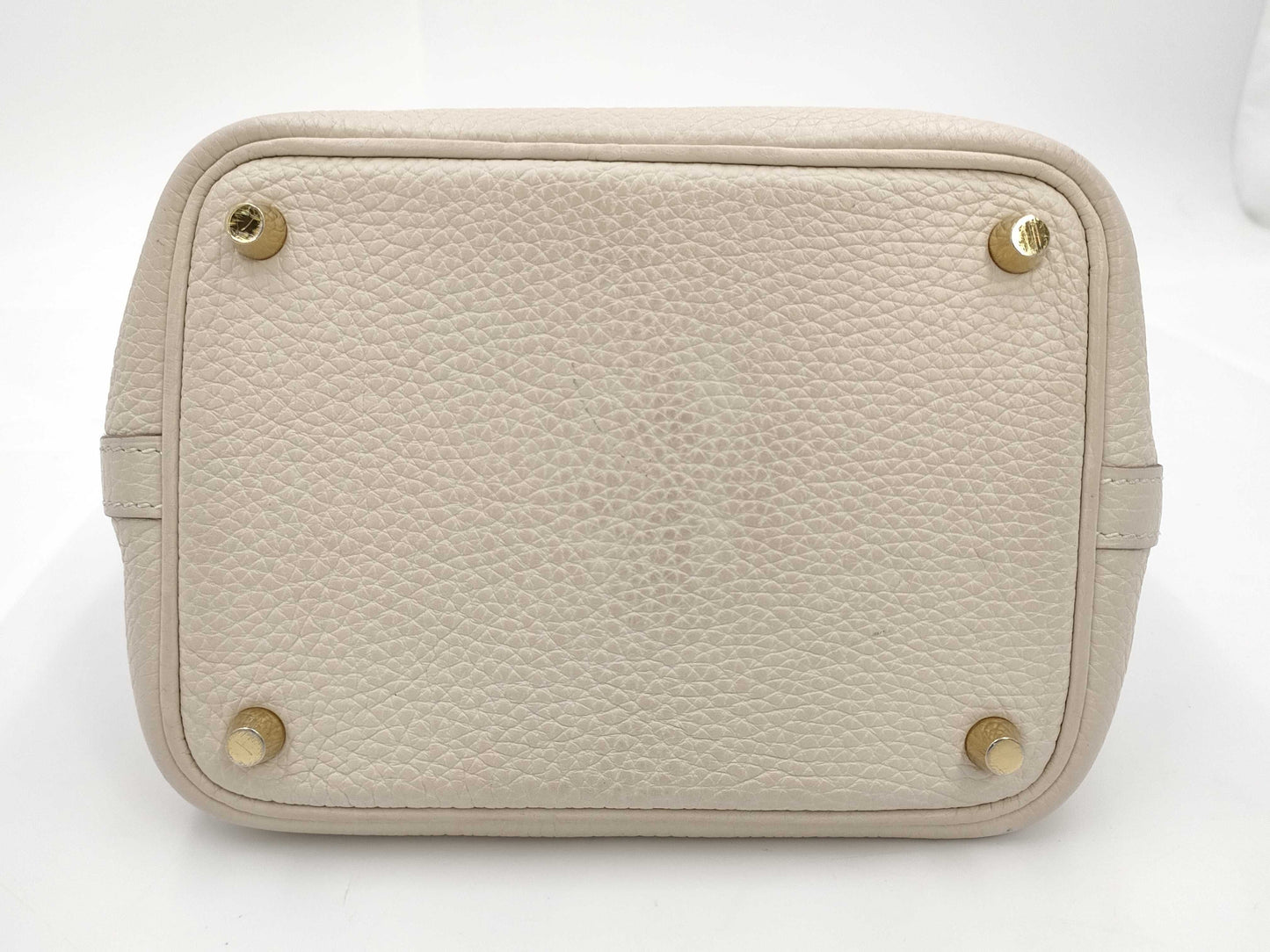 HERMES Picotin Lock PM 18 Taurillon Clemence Leather Tote Bag with Gold Hardware and Y Stamp