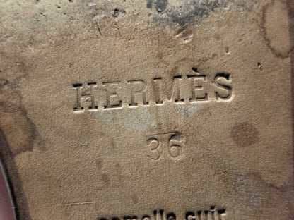 HERMES Kelly Leather Long Boots Red Size 36 Other Shoes
