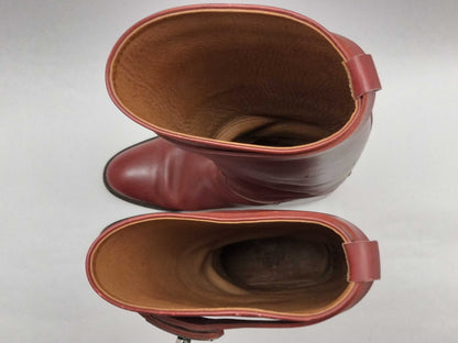 HERMES Kelly Leather Long Boots Red Size 36 Other Shoes
