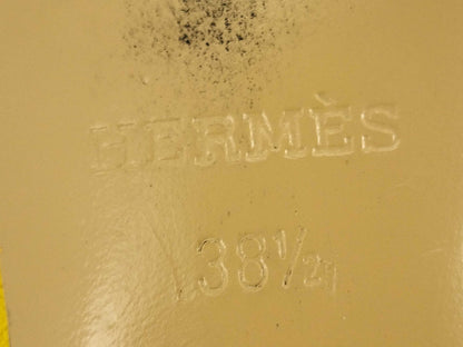 HERMES Chock Suede Strap Sandals, Yellow, Size 38 1/2