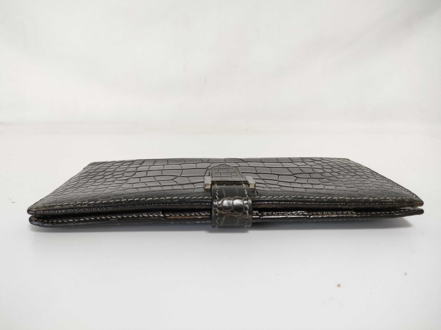HERMES [Stamped] □E Bearn Hermès □E Stamped Bearn Classic Alligator Wallet