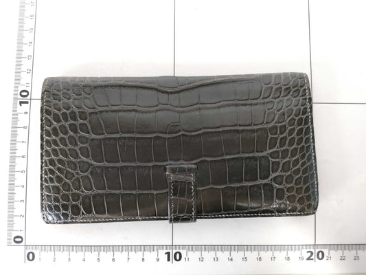 HERMES [Stamped] □E Bearn Hermès □E Stamped Bearn Classic Alligator Wallet