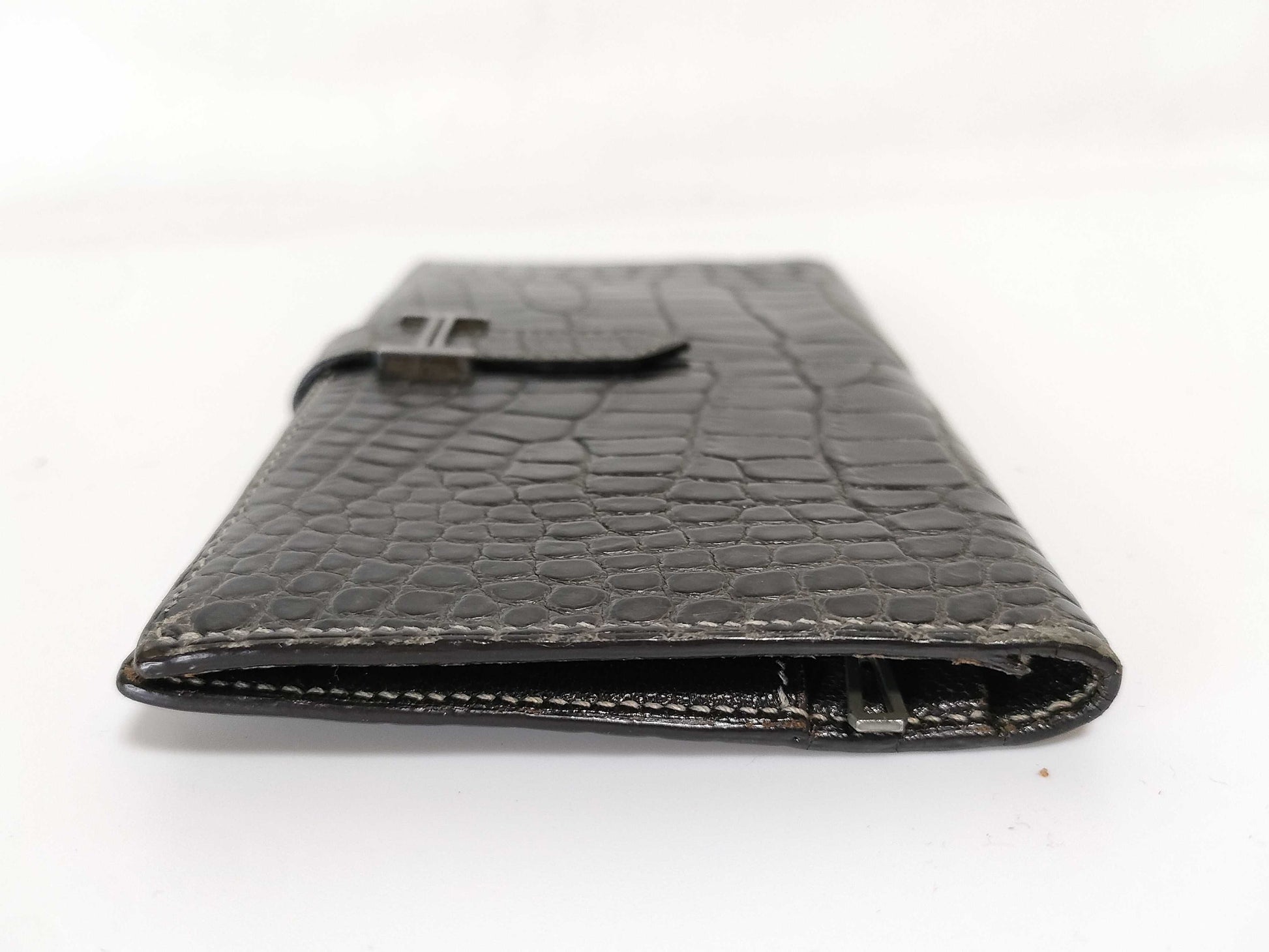 HERMES [Stamped] □E Bearn Hermès □E Stamped Bearn Classic Alligator Wallet