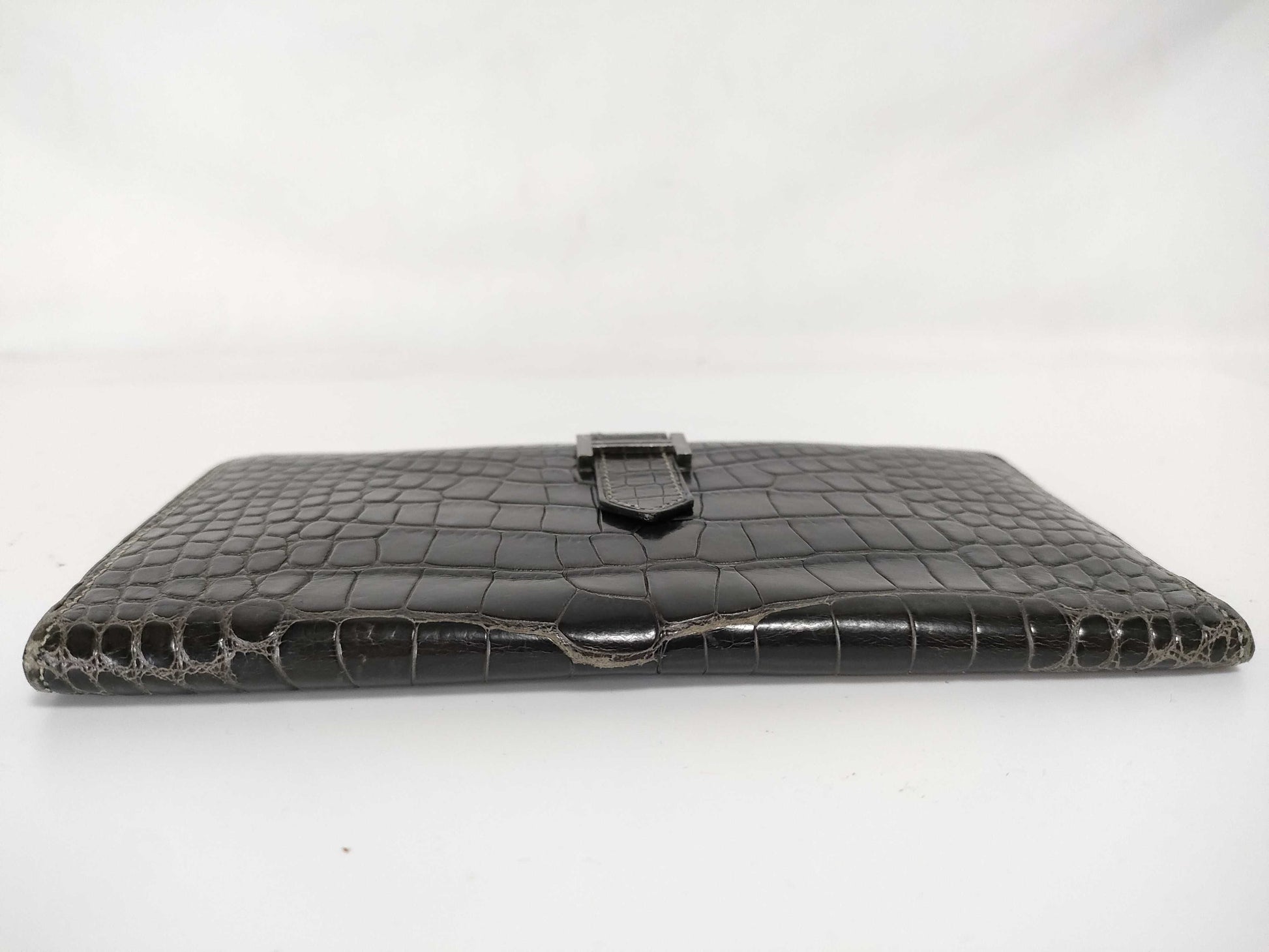 HERMES [Stamped] □E Bearn Hermès □E Stamped Bearn Classic Alligator Wallet