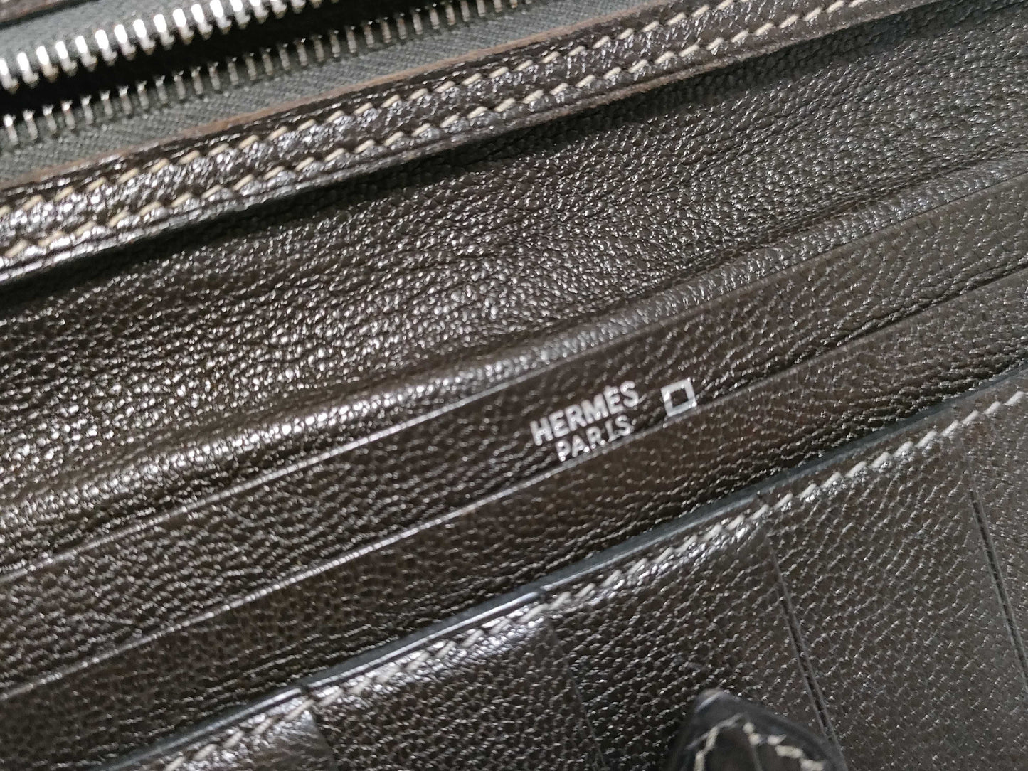 HERMES [Stamped] □E Bearn Hermès □E Stamped Bearn Classic Alligator Wallet