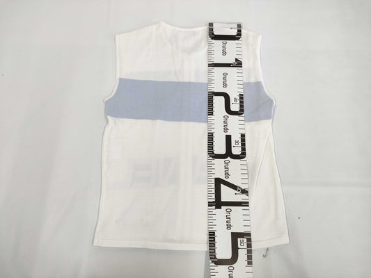 CHANEL 00S Logo Zip-Up Top P15733 White Size 38 Tops