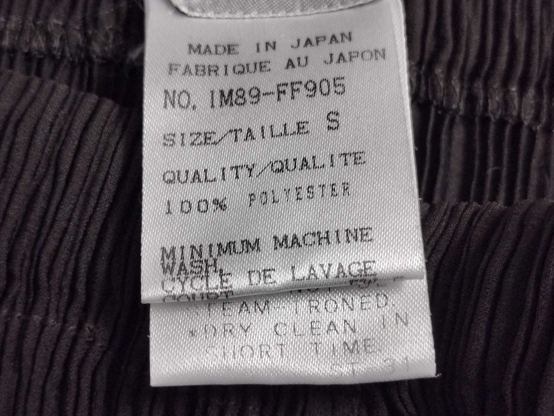 ISSEY MIYAKE Pleated Straight Pants IM80-FF905 Brown S Pants