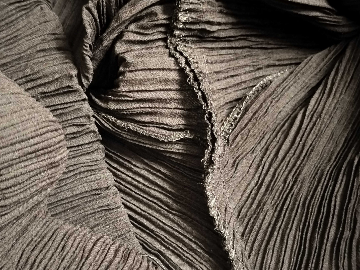 ISSEY MIYAKE Pleated Straight Pants IM80-FF905 Brown S Pants