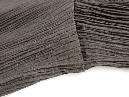 ISSEY MIYAKE Pleated Straight Pants IM80-FF905 Brown S Pants