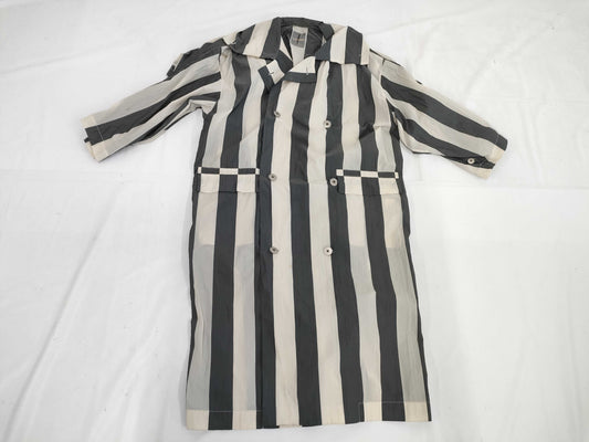 ISSEY MIYAKE Striped Pleated Oversized Coat 9 Coat