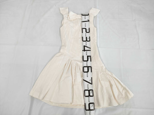 LOUIS VUITTON Ribbon Motif Sleeveless Dress White Size 34 Dress