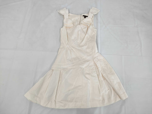 LOUIS VUITTON Ribbon Motif Sleeveless Dress White Size 34 Dress