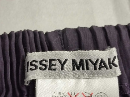 ISSEY MIYAKE Pleated Straight Pants IM71-FF613 Purple L Pants