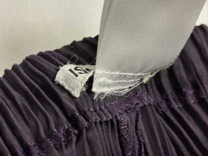 ISSEY MIYAKE Pleated Straight Pants IM71-FF613 Purple L Pants