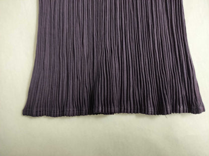 ISSEY MIYAKE Pleated Straight Pants IM71-FF613 Purple L Pants