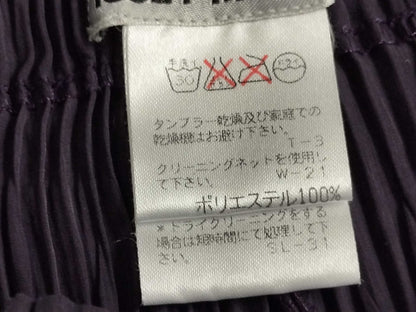ISSEY MIYAKE Pleated Straight Pants IM71-FF613 Purple L Pants
