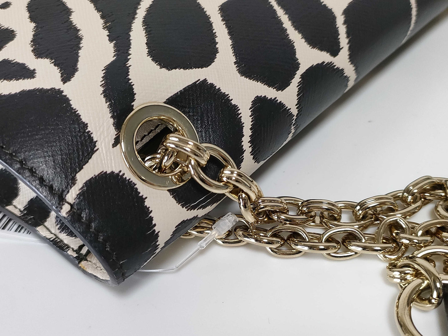 Salvatore Ferragamo Gancini Flap Leopard Print Chain Shoulder Bag