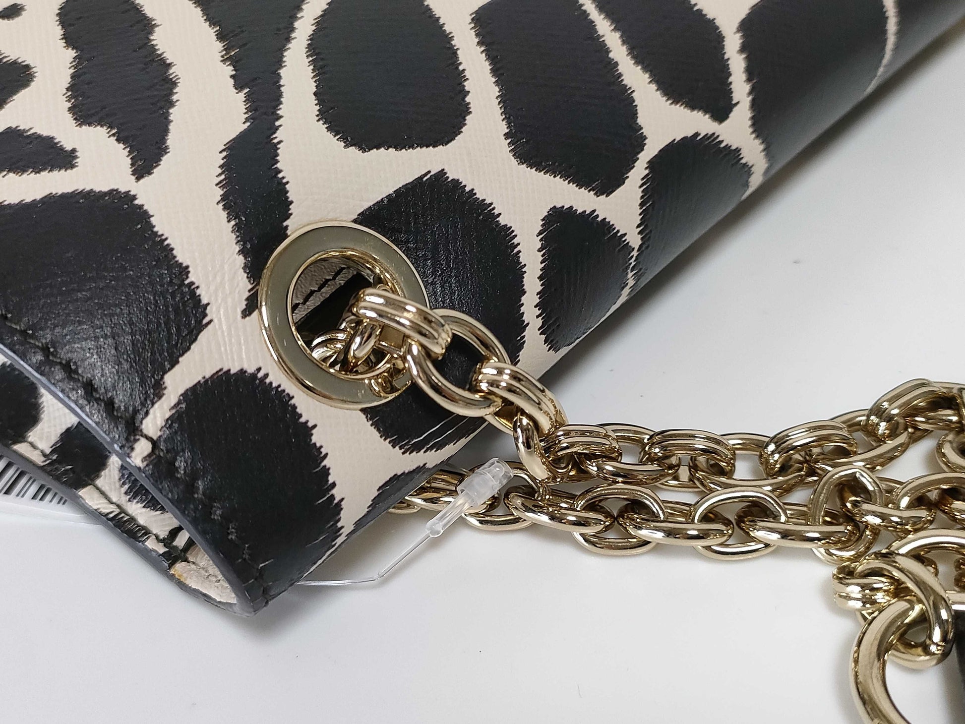 Salvatore Ferragamo Gancini Flap Leopard Print Chain Shoulder Bag