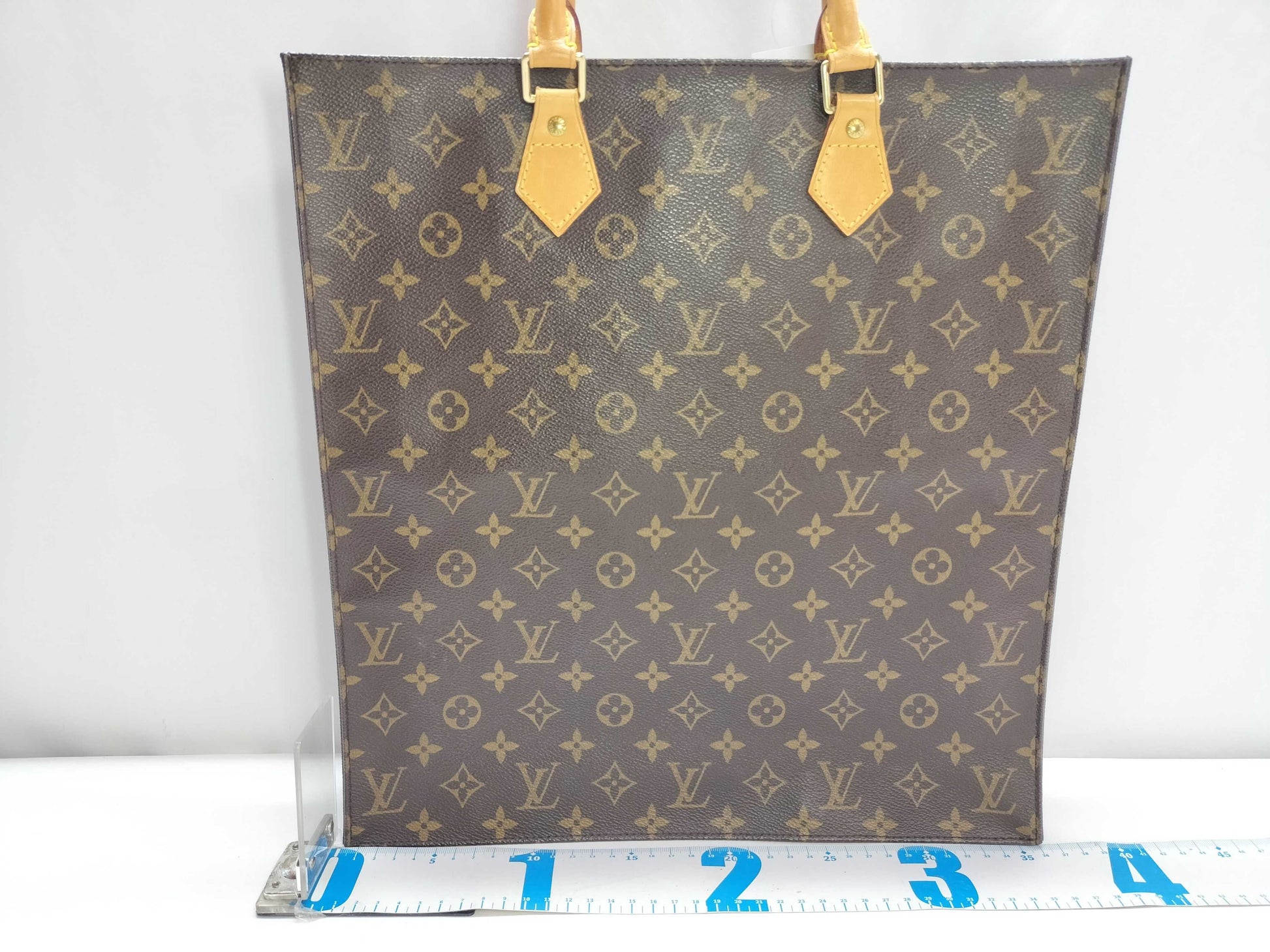 LOUIS VUITTON Monogram Louis Vuitton M51140 Sac Plat MI0042 Monogram Tote Bag