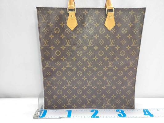 LOUIS VUITTON Monogram Louis Vuitton M51140 Sac Plat MI0042 Monogram Tote Bag