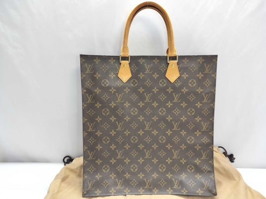 LOUIS VUITTON Monogram Louis Vuitton M51140 Sac Plat MI0042 Monogram Tote Bag