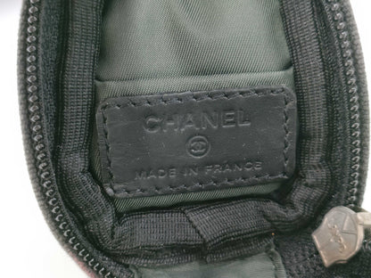 CHANEL Chanel Sport Pouch Coin Case Coco Mark Logo Nylon Black Khaki Pouch