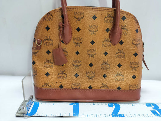 MCM MCM Alma-style handbag/shoulder bag, 2-way design, Visetos pattern, brown leather, 8610R handbag
