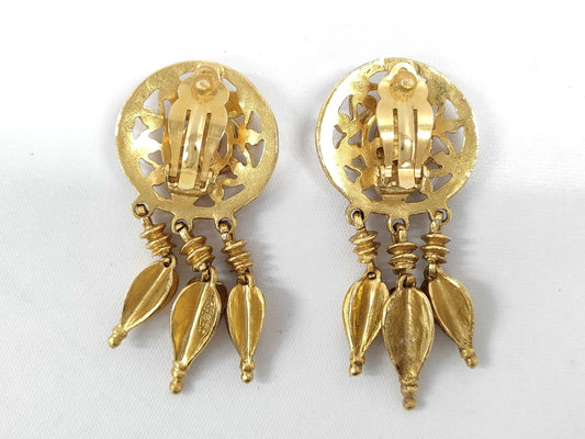 CHANEL CHANEL Earrings 95A Swing Gold Earrings