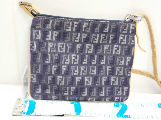 FENDI Zucca pattern FENDI denim shoulder bag Zucca shoulder bag