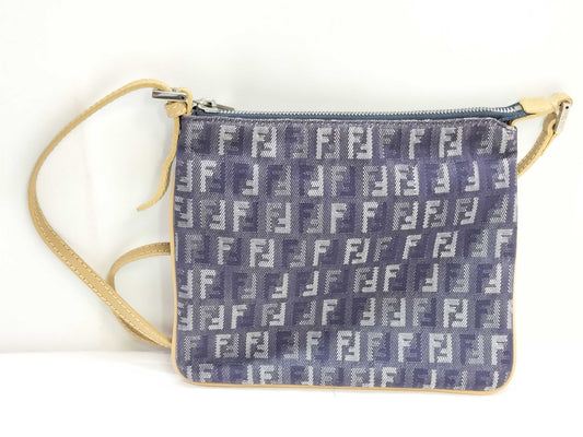FENDI Zucca pattern FENDI denim shoulder bag Zucca shoulder bag