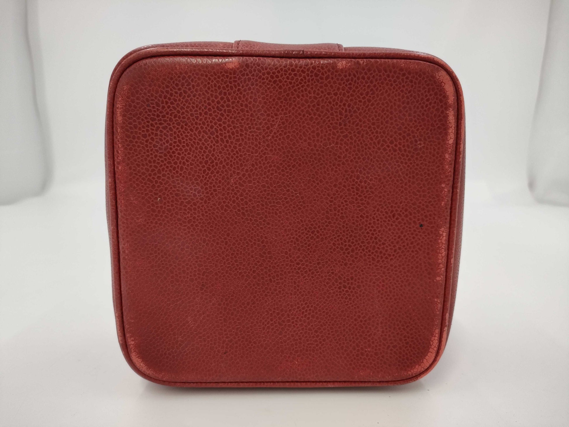 CHANEL Caviar Skin Vanity Bag Red Handbag