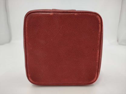 CHANEL Caviar Skin Vanity Bag Red Handbag