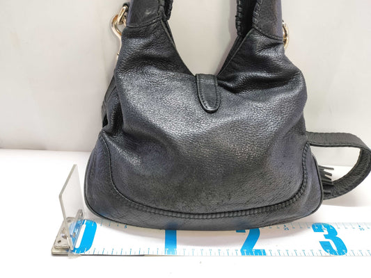 GUCCI Jackie New Jackie Tassel Bamboo Shoulder Bag 219725 Black Shoulder Bag