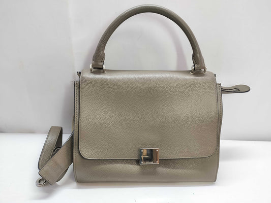 CELINE Trapeze 2-Way Shoulder Bag, Taupe Handbag