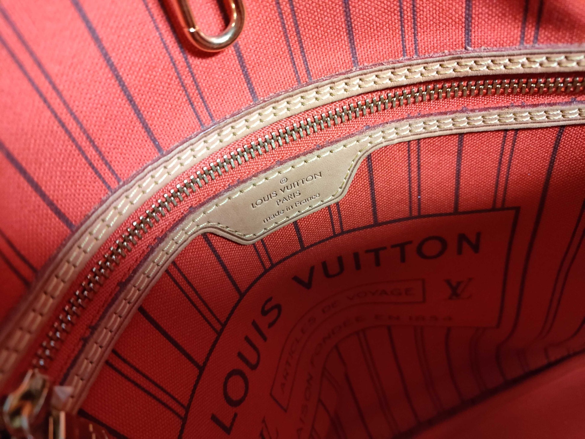 LOUIS VUITTON Monogram Neverfull MM Pimont M40998 Tote Bag