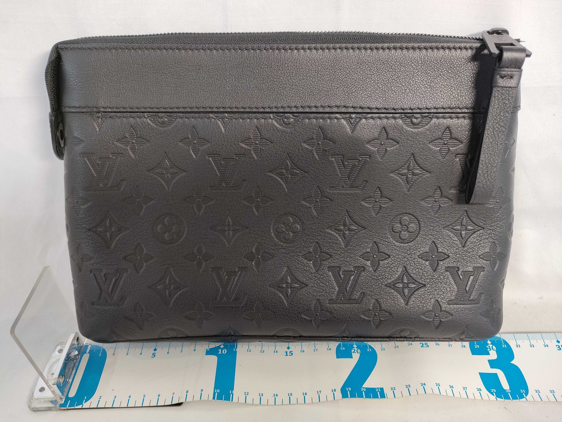 LOUIS VUITTON Monogram Shadow Pochette Voyage Souple M82545 Clutch Bag