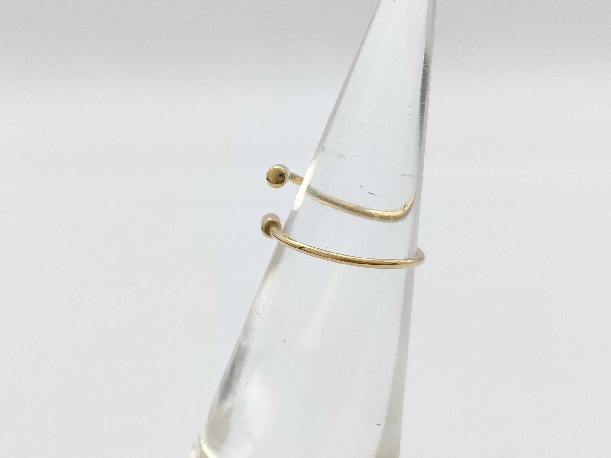 SHIHARA Twisted Round Earrings, Single Earring, Yellow Gold 750, 0.9g 