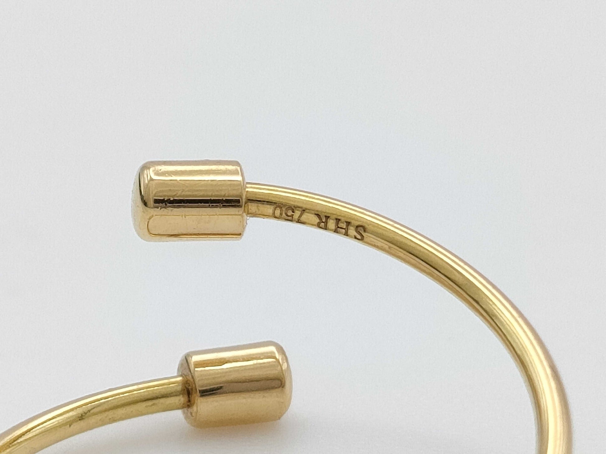 SHIHARA Twisted Round Earrings, Single Earring, Yellow Gold 750, 0.9g 