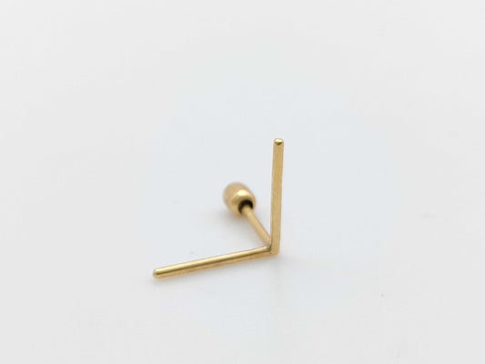 SHIHARA Single K18 0.2g Earrings 