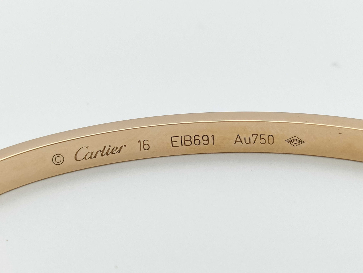 Cartier Love Bracelet SM #16 PG Au750 17.6g Bracelet/Bangle 