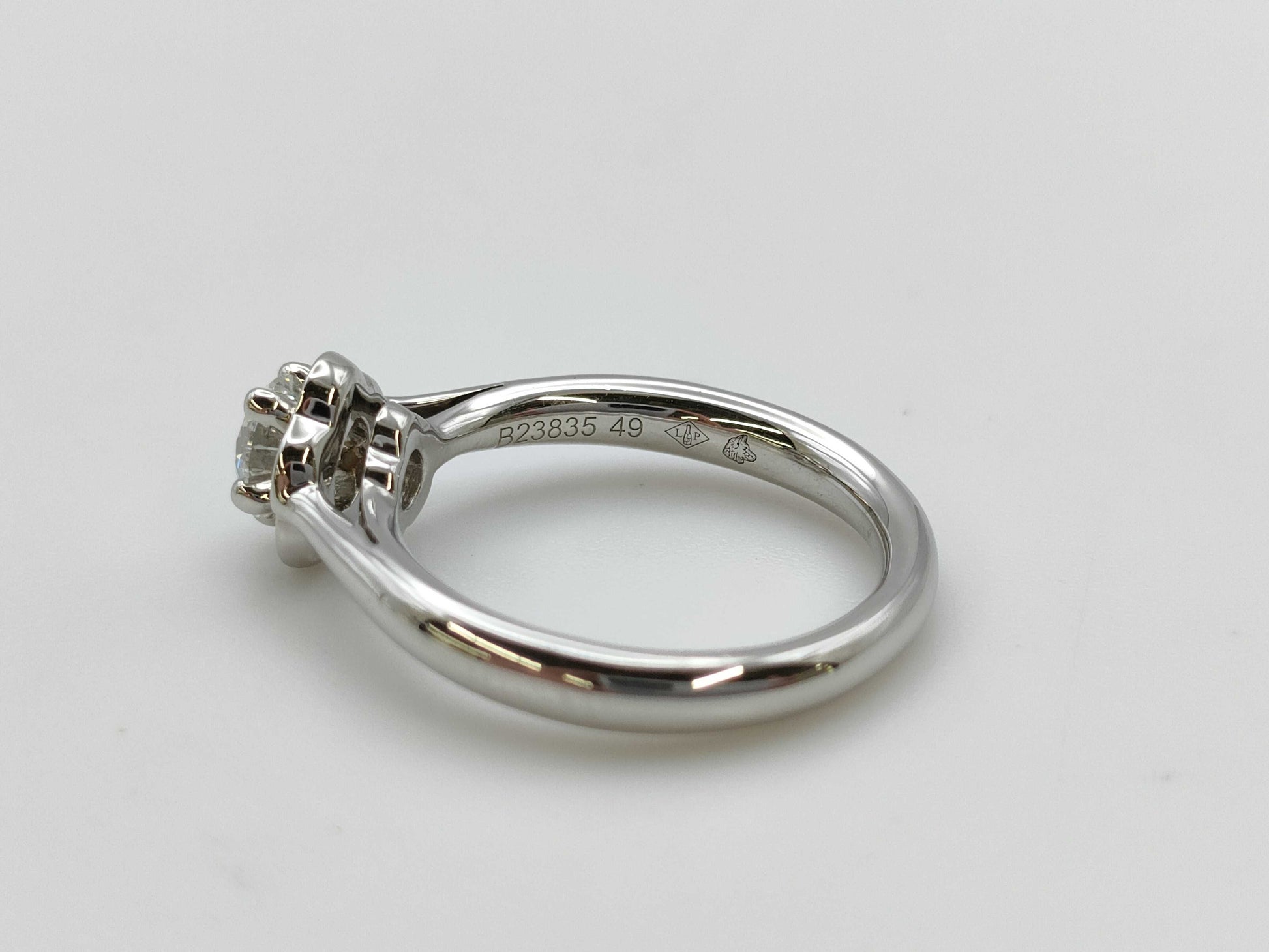 CHANEL Camellia #49 D0.41ct PT950 5.1g Ring 