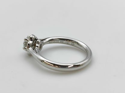 CHANEL Camellia #49 D0.41ct PT950 5.1g Ring 