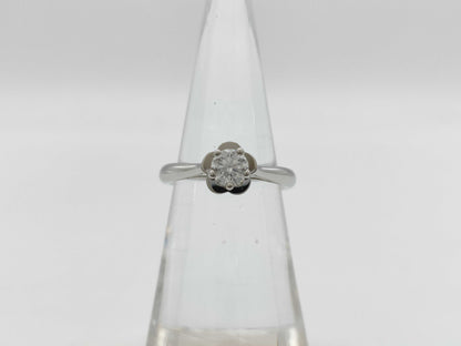 CHANEL Camellia #49 D0.41ct PT950 5.1g Ring 