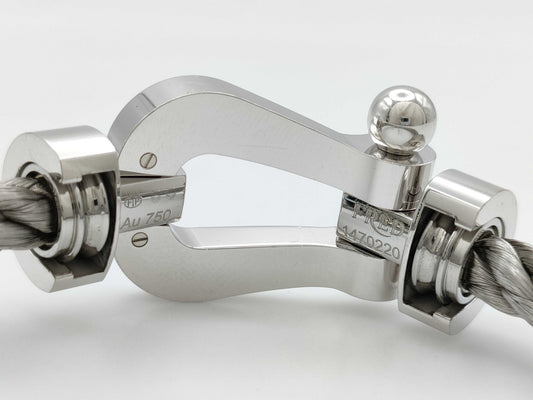 FRED Force 10 XL #16 WG Au750/SS 49.1g Bracelet/Bangle 
