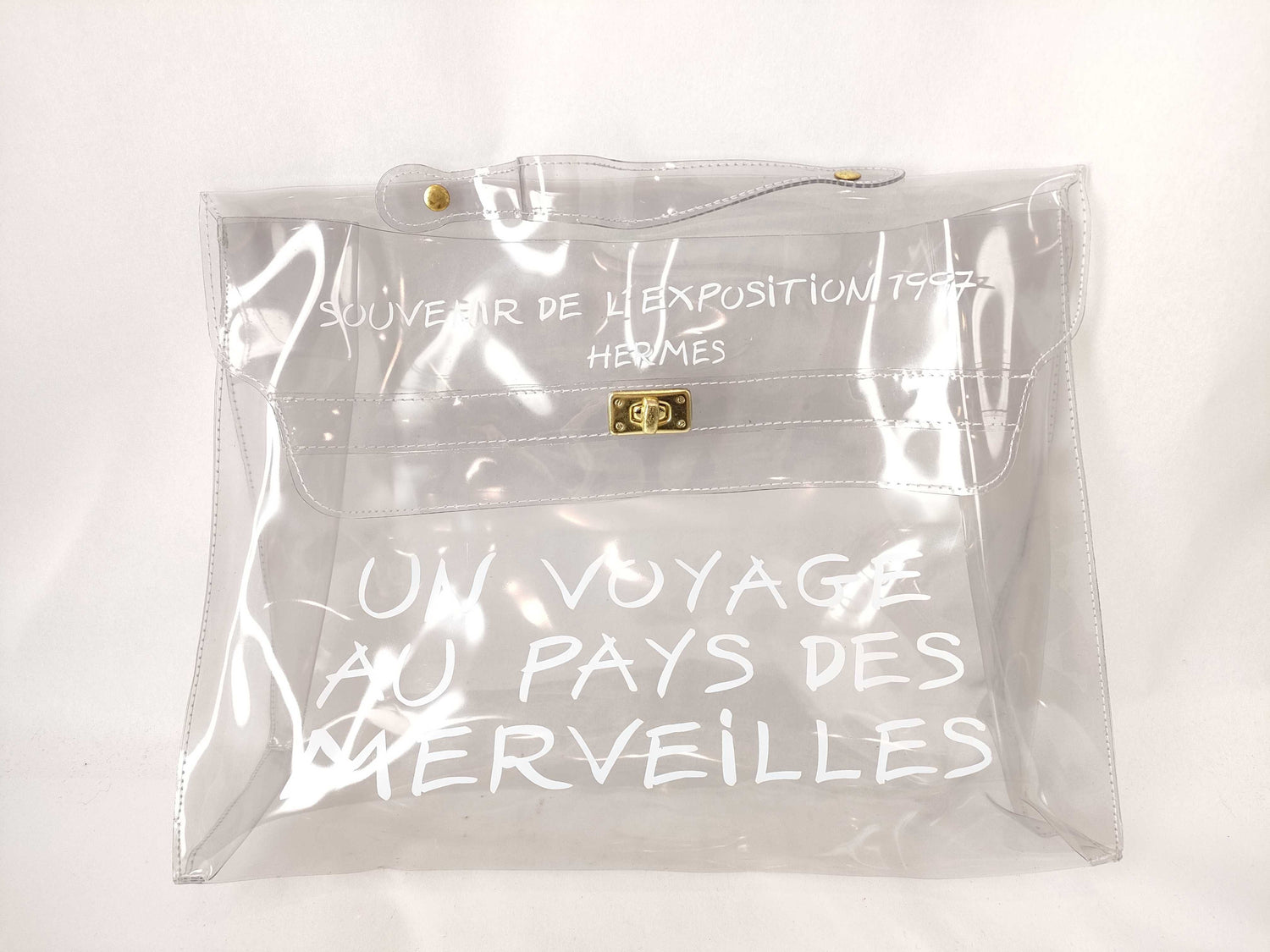 HERMES Kelly Vinyl Kelly Handbag