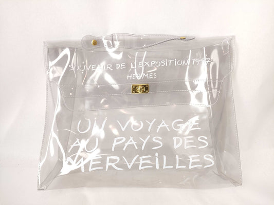 HERMES Kelly Vinyl Kelly Handbag