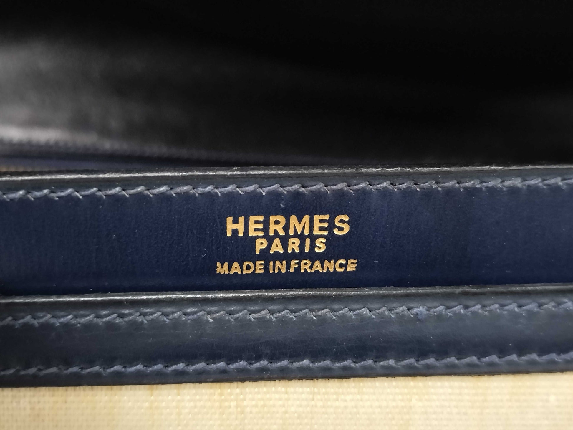 HERMES Crinoline Cadena Lock Shoulder Bag with I Stamp, Ivory