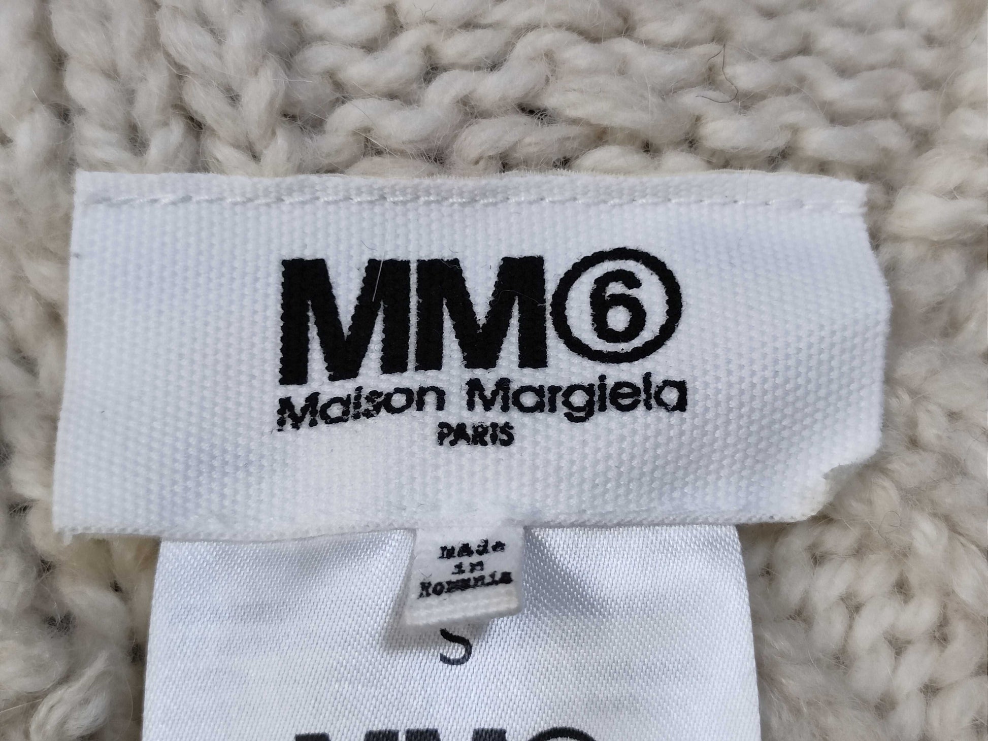 Maison Margiela Collection Model Distressed Knit Sweater Asymmetrical Top